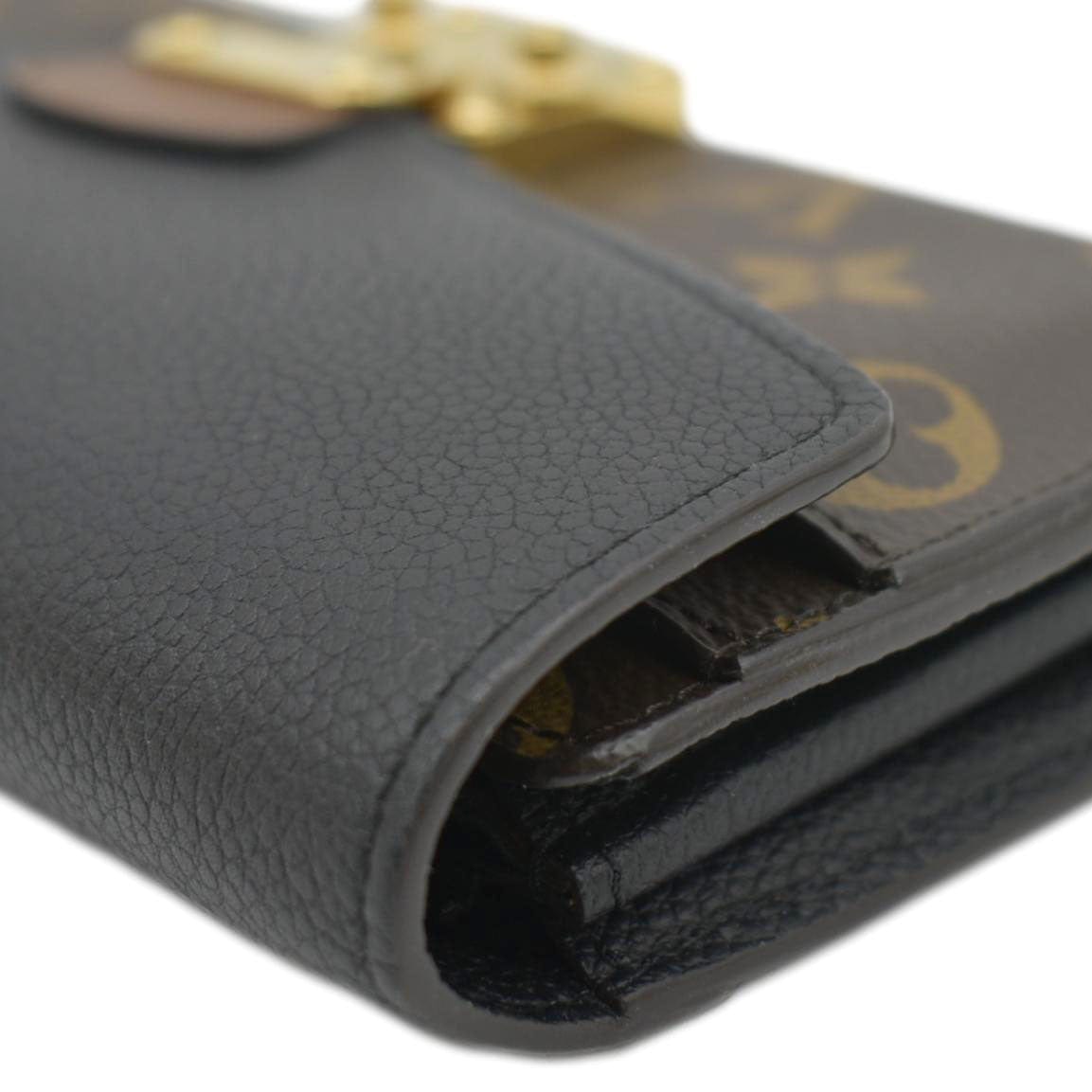LOUIS VUITTON Pallas Monogram Canvas Wallet Brown