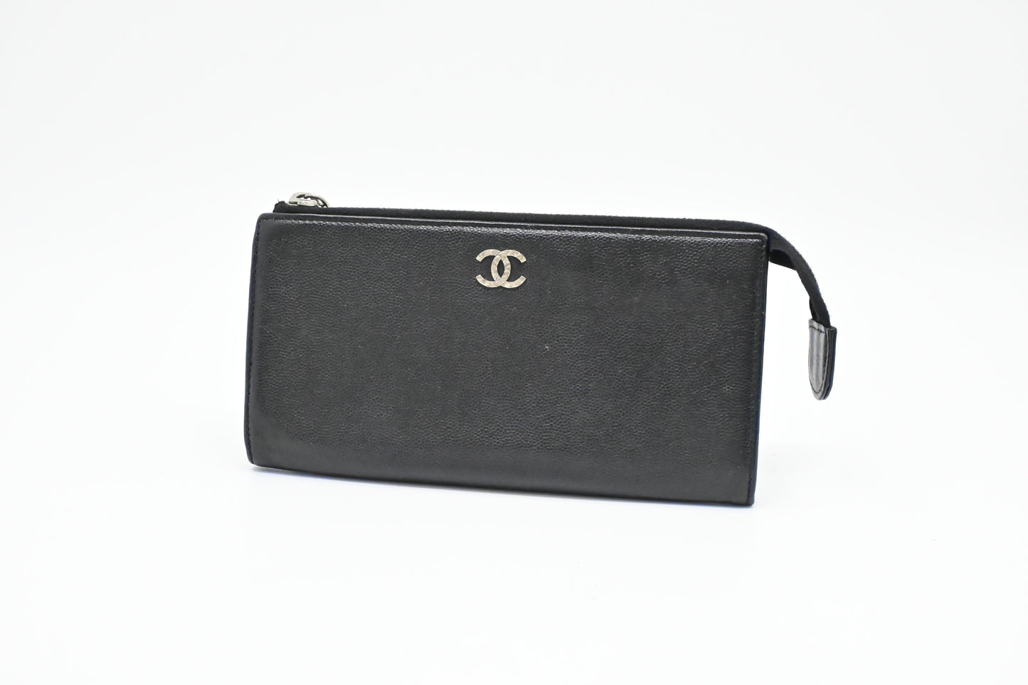 Chanel Zippy Long Wallet in Black Caviar Leather