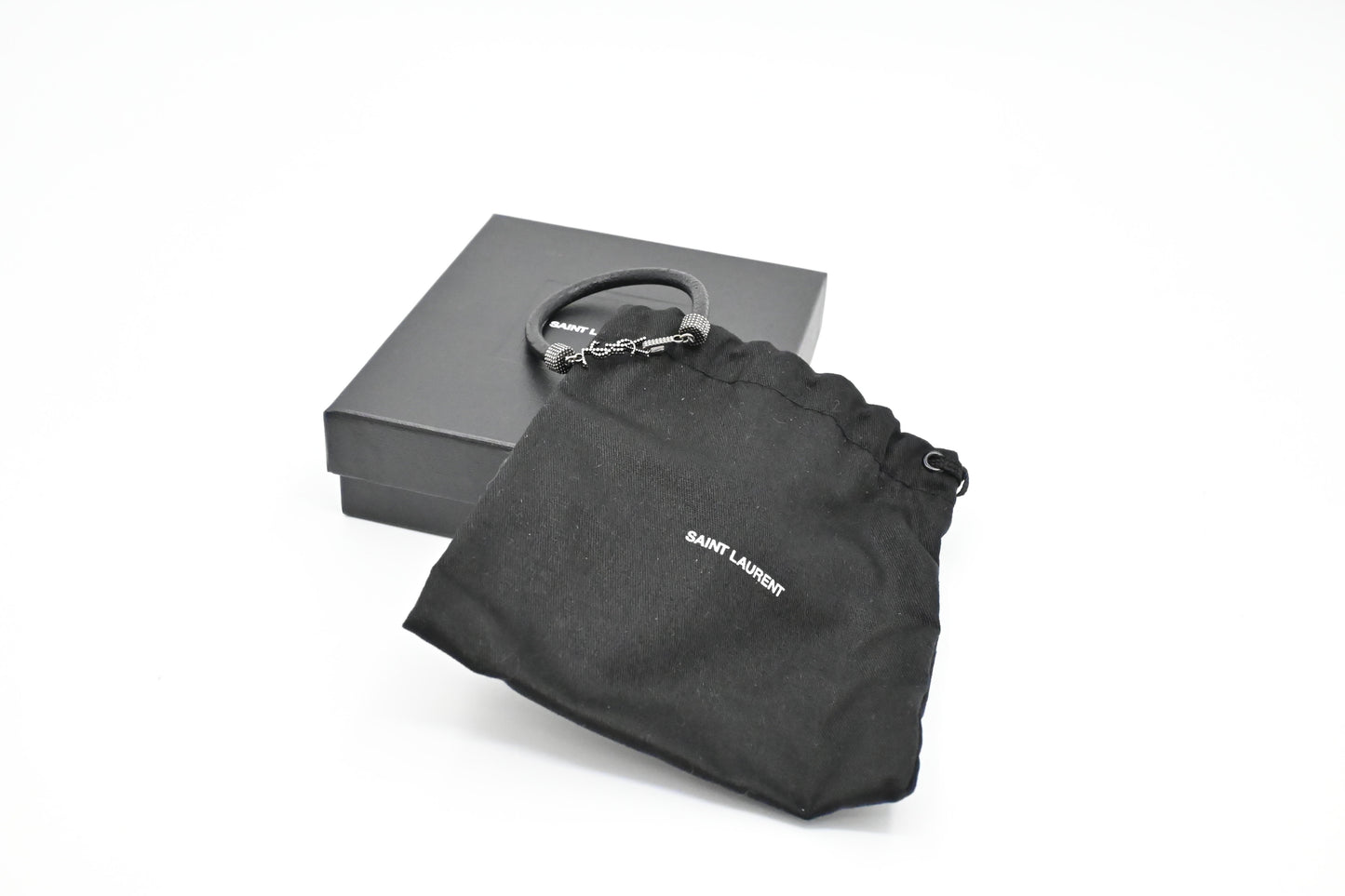 YSL Saint Laurent Studded Leather Bracelet