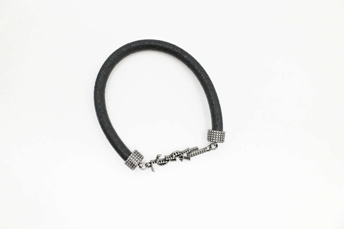YSL Saint Laurent Bracelet in Black Leather