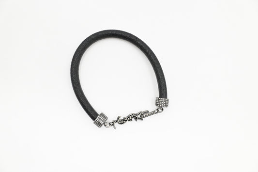 YSL Saint Laurent Bracelet in Black Leather