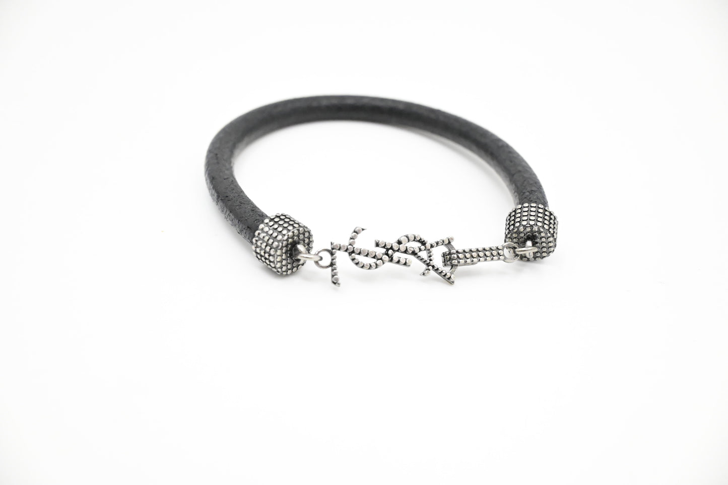 YSL Saint Laurent Bracelet in Black Leather