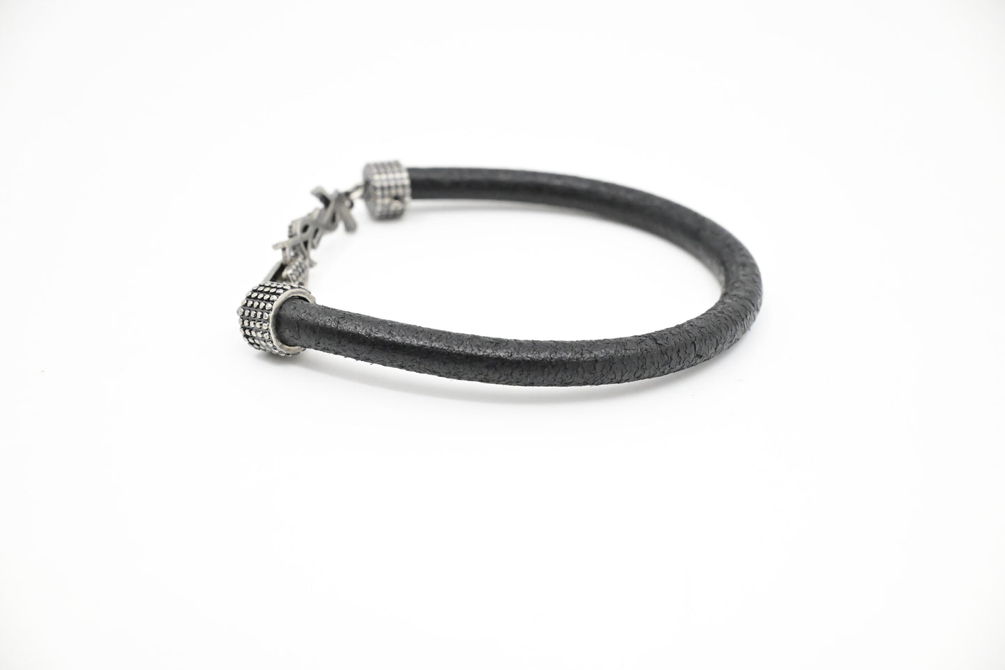 YSL Saint Laurent Bracelet in Black Leather