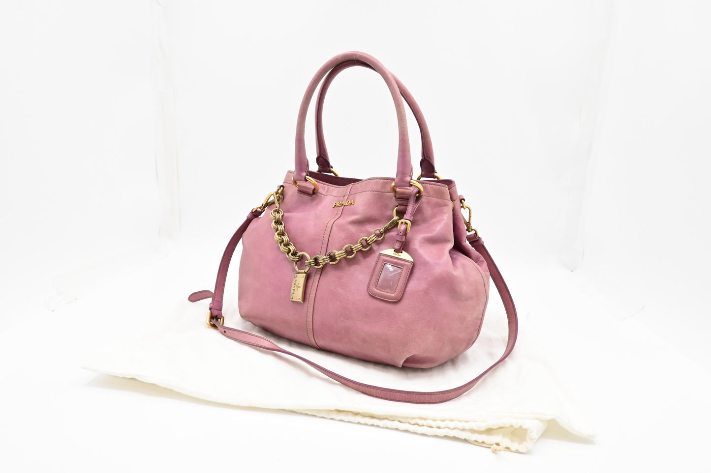 Prada 2way Bag in Pink Leather