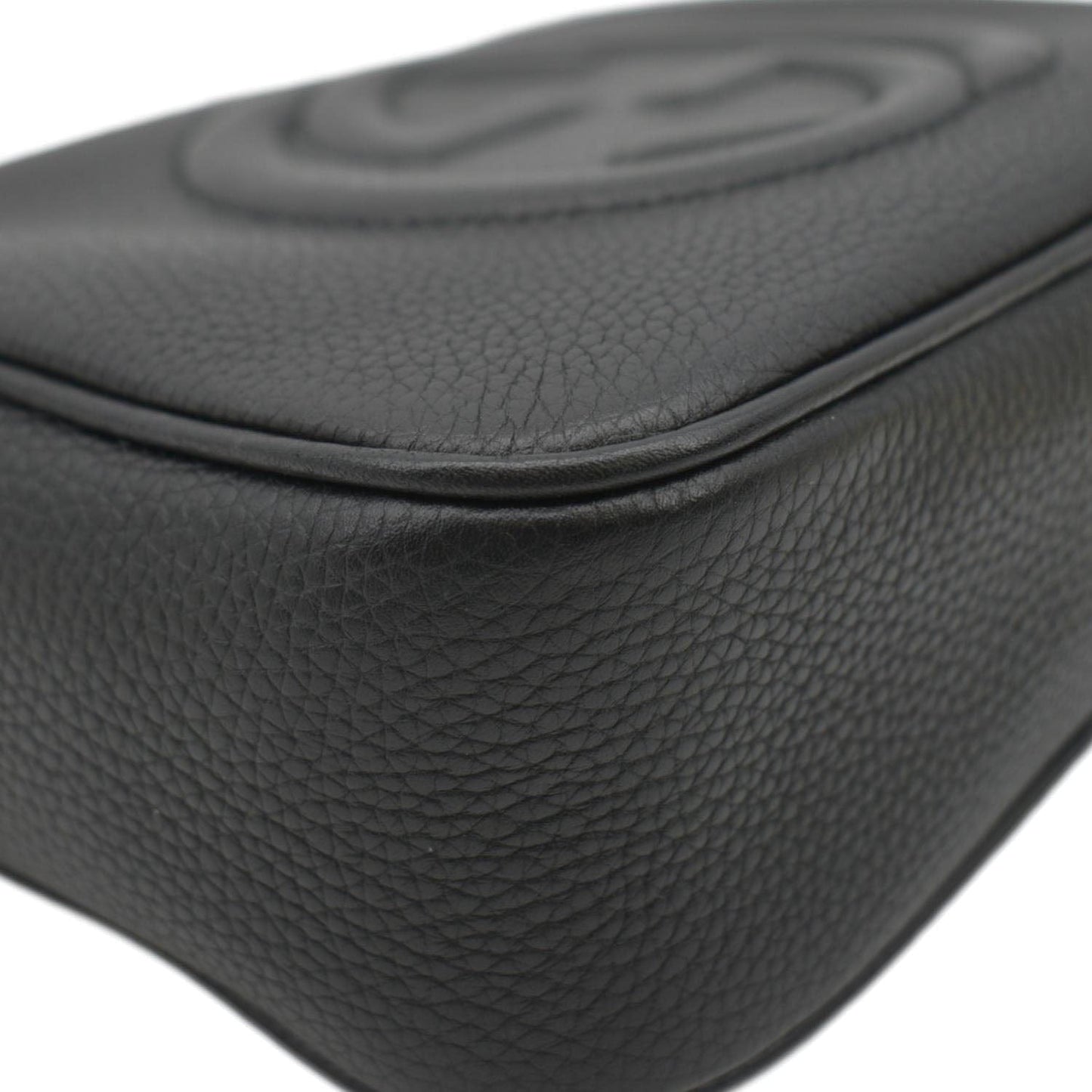 GUCCI  Soho Disco Leather Crossbody Bag Black 308364