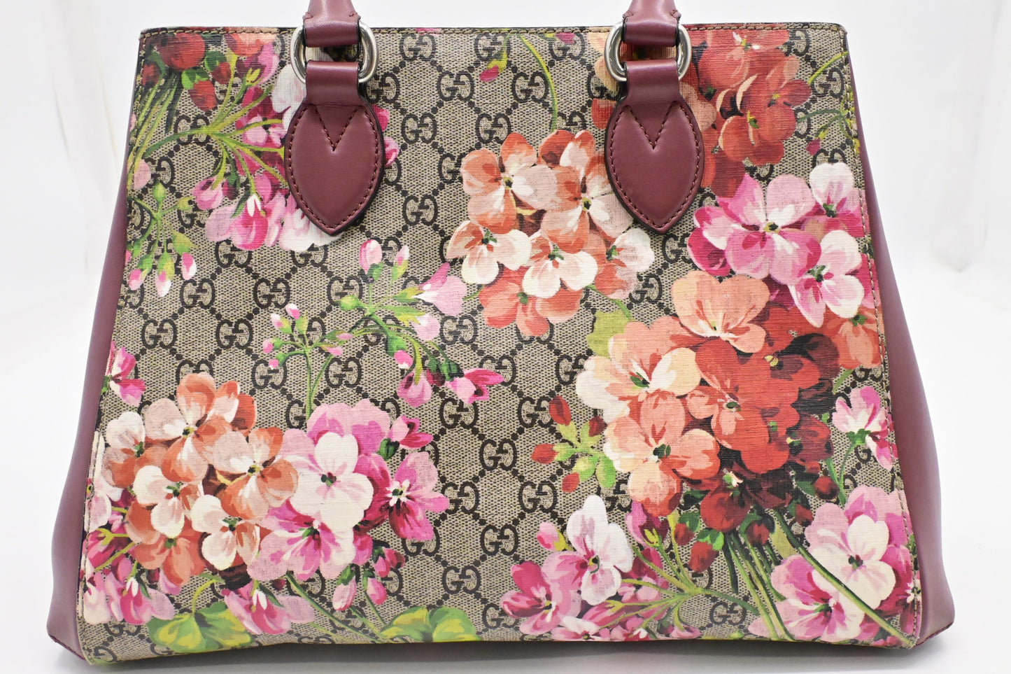 Gucci 2-Way Handbag in Pink Blooms GG Canvas