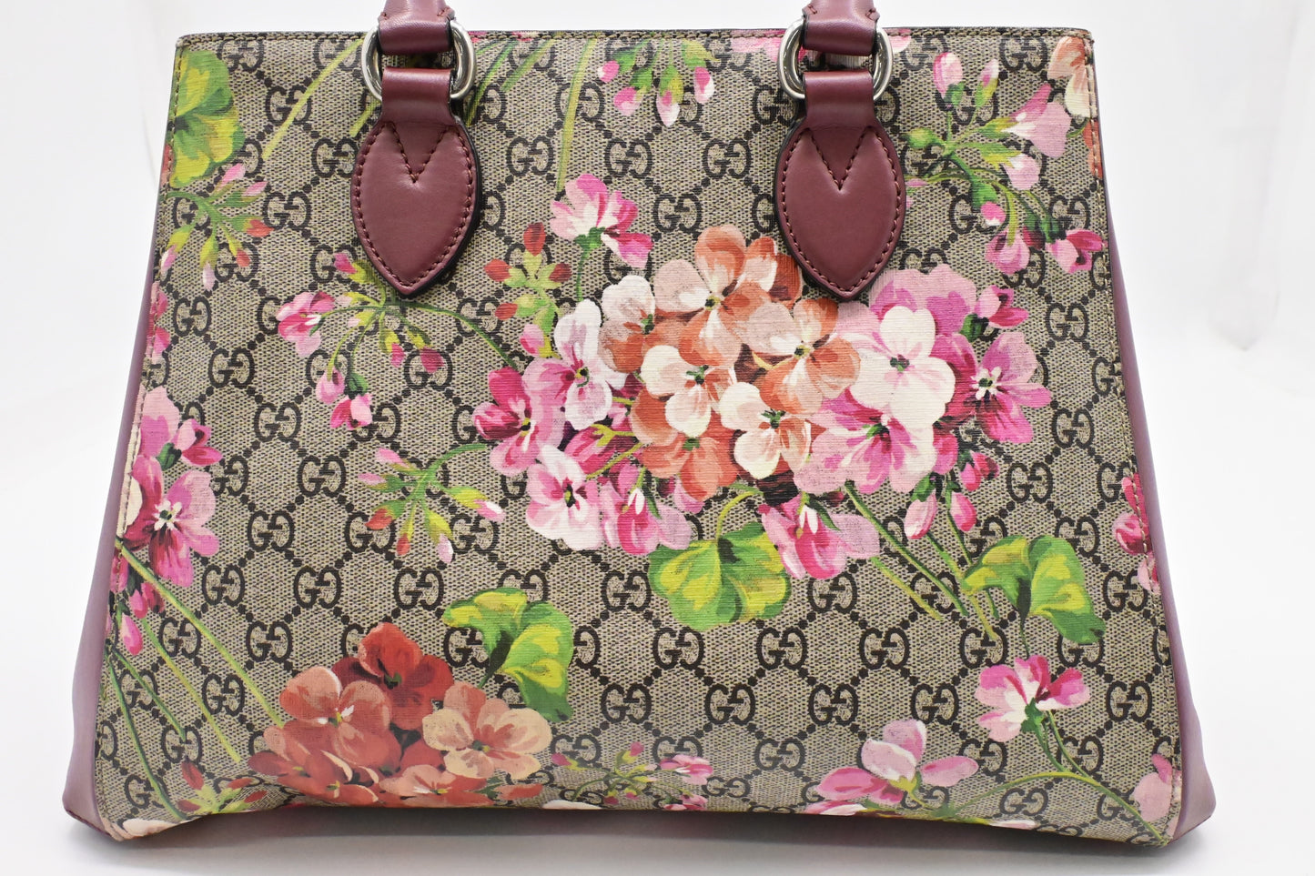 Gucci 2-Way Handbag in Pink Blooms GG Canvas