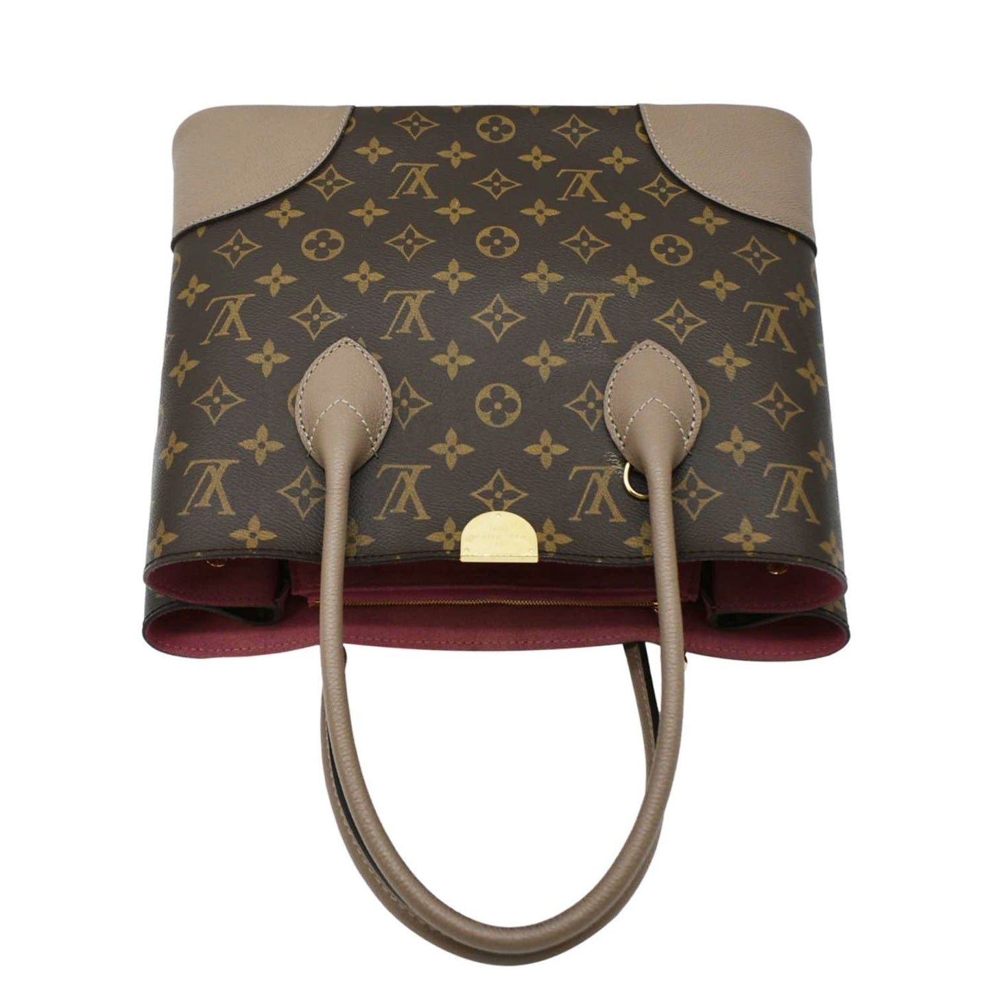 LOUIS VUITTON Flandrin Monogram Canvas Tote Shoulder Bag Brown