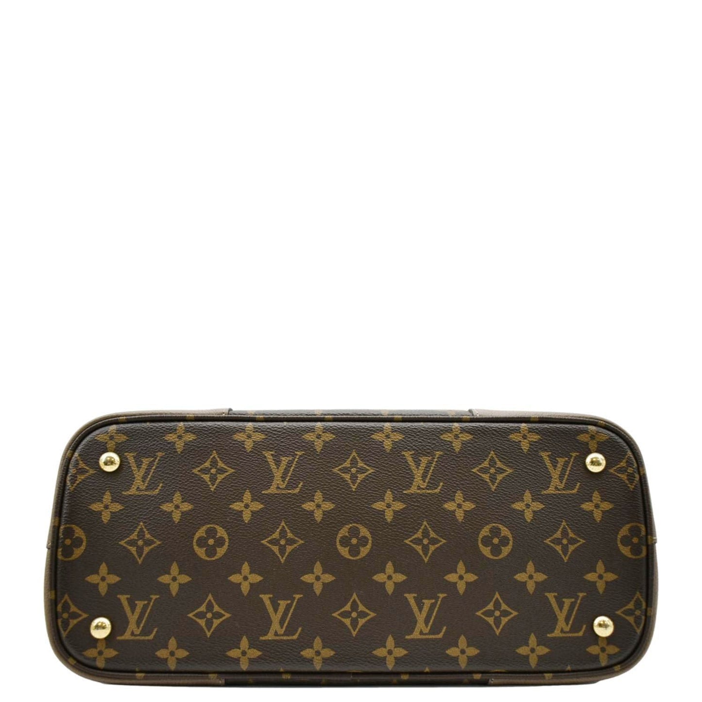 LOUIS VUITTON Flandrin Monogram Canvas Tote Shoulder Bag Brown
