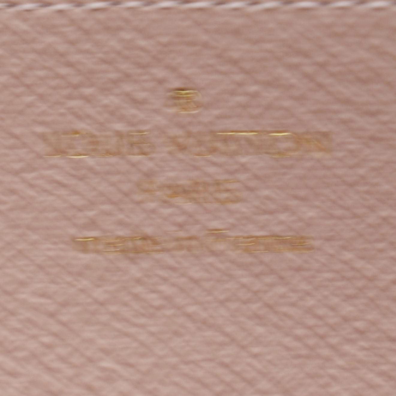 LOUIS VUITTON Damier Azur Zippy Wallet Rose ballerine