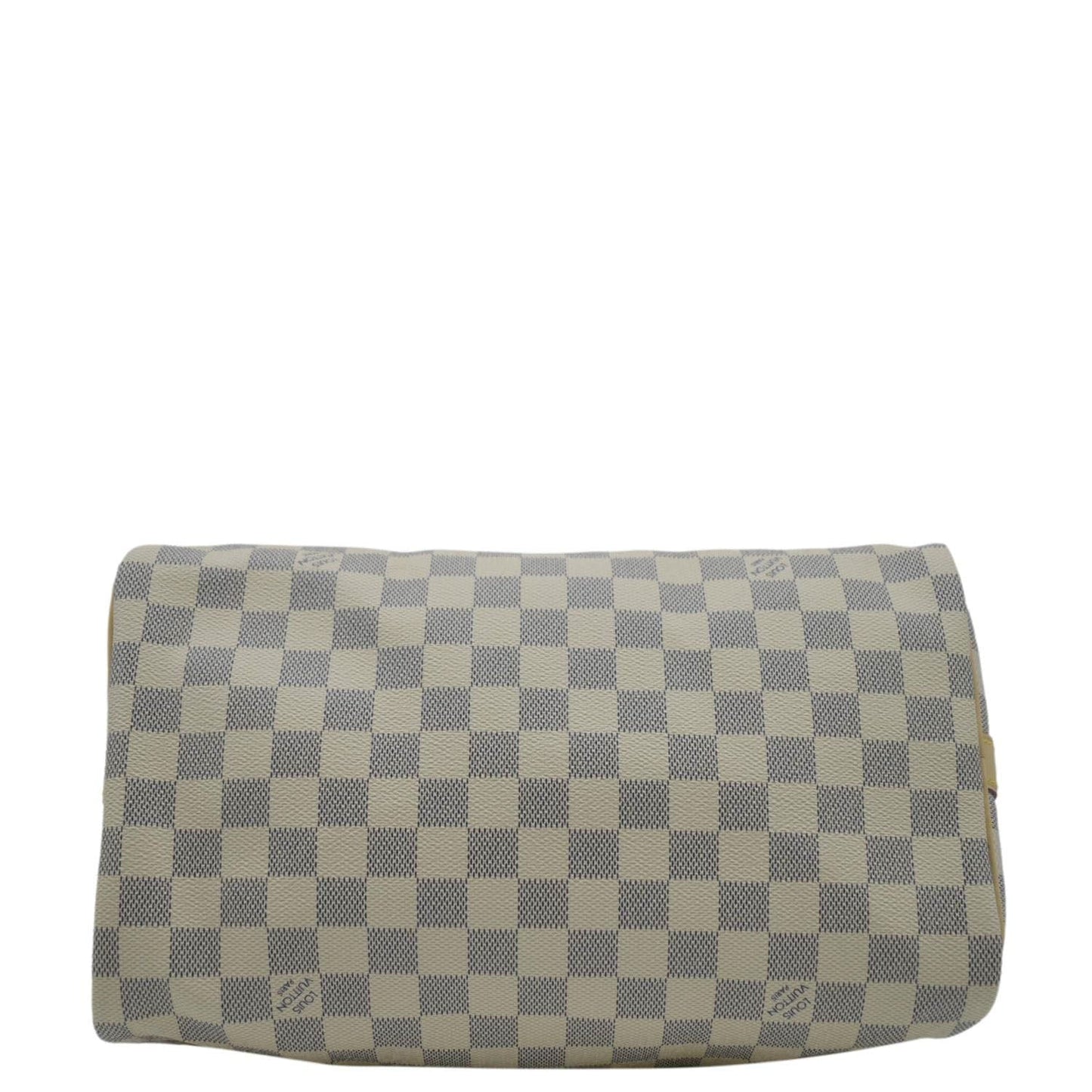LOUIS VUITTON Speedy 30 Bandouliere Damier Azur Shoulder Bag White