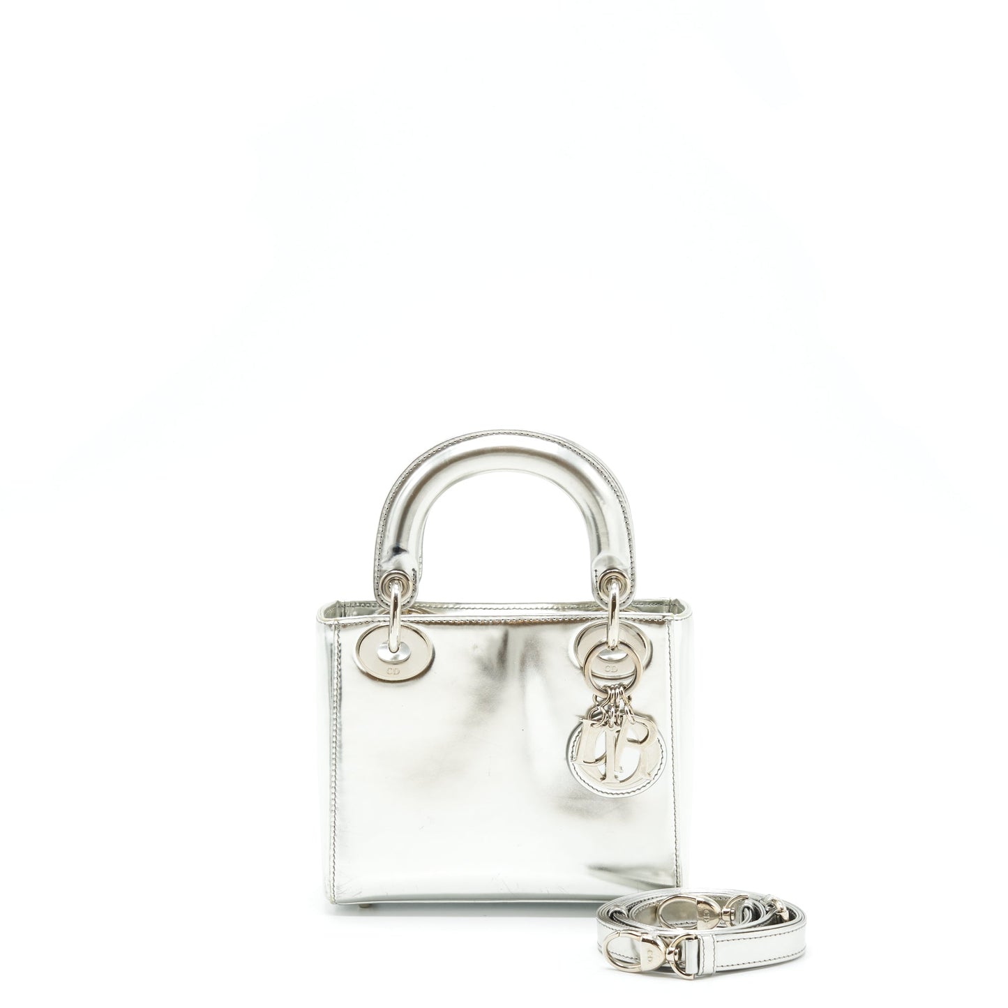 Dior Mini Lady Dior Metallic Silver