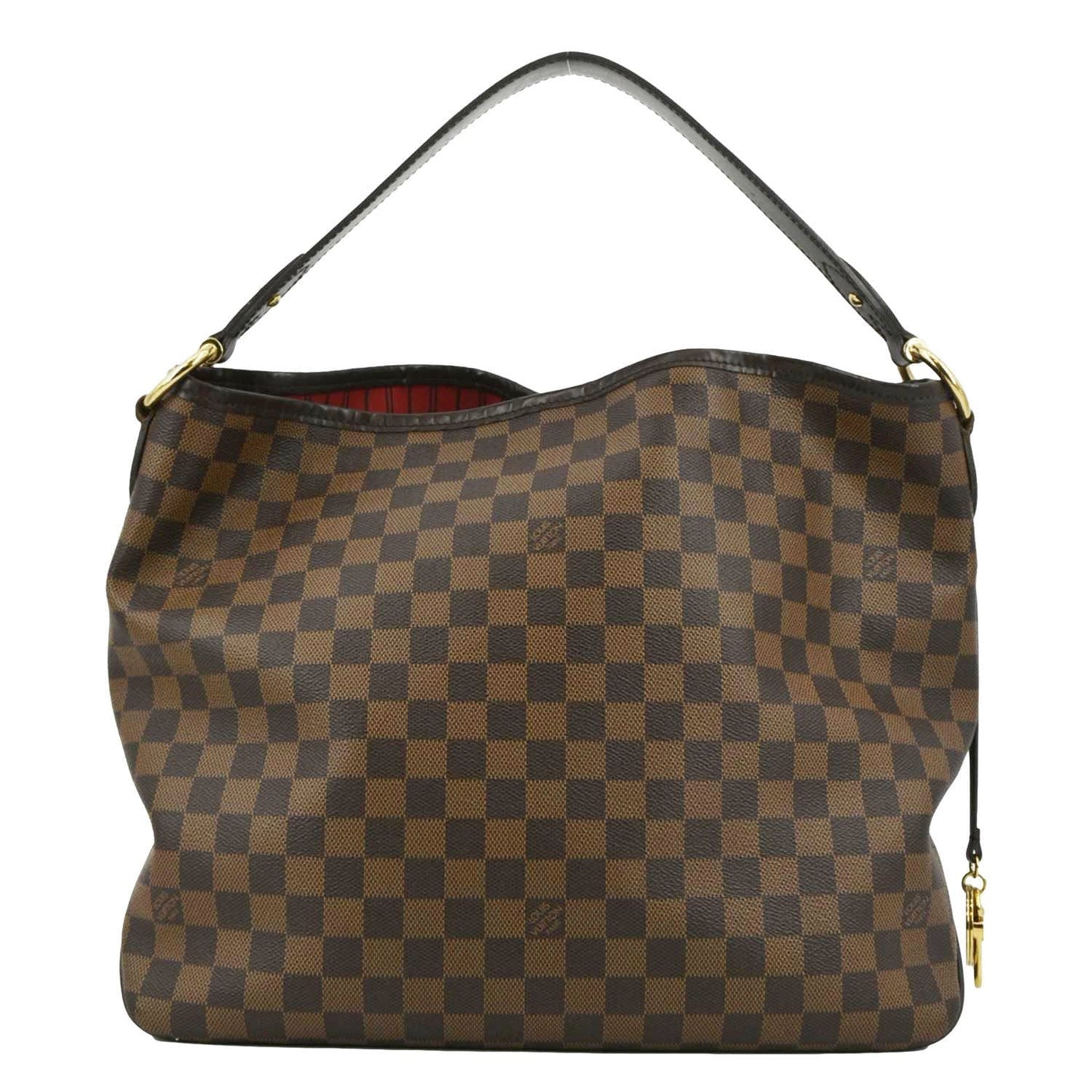 LOUIS VUITTON Delightful MM Damier Ebene Hobo Bag Brown