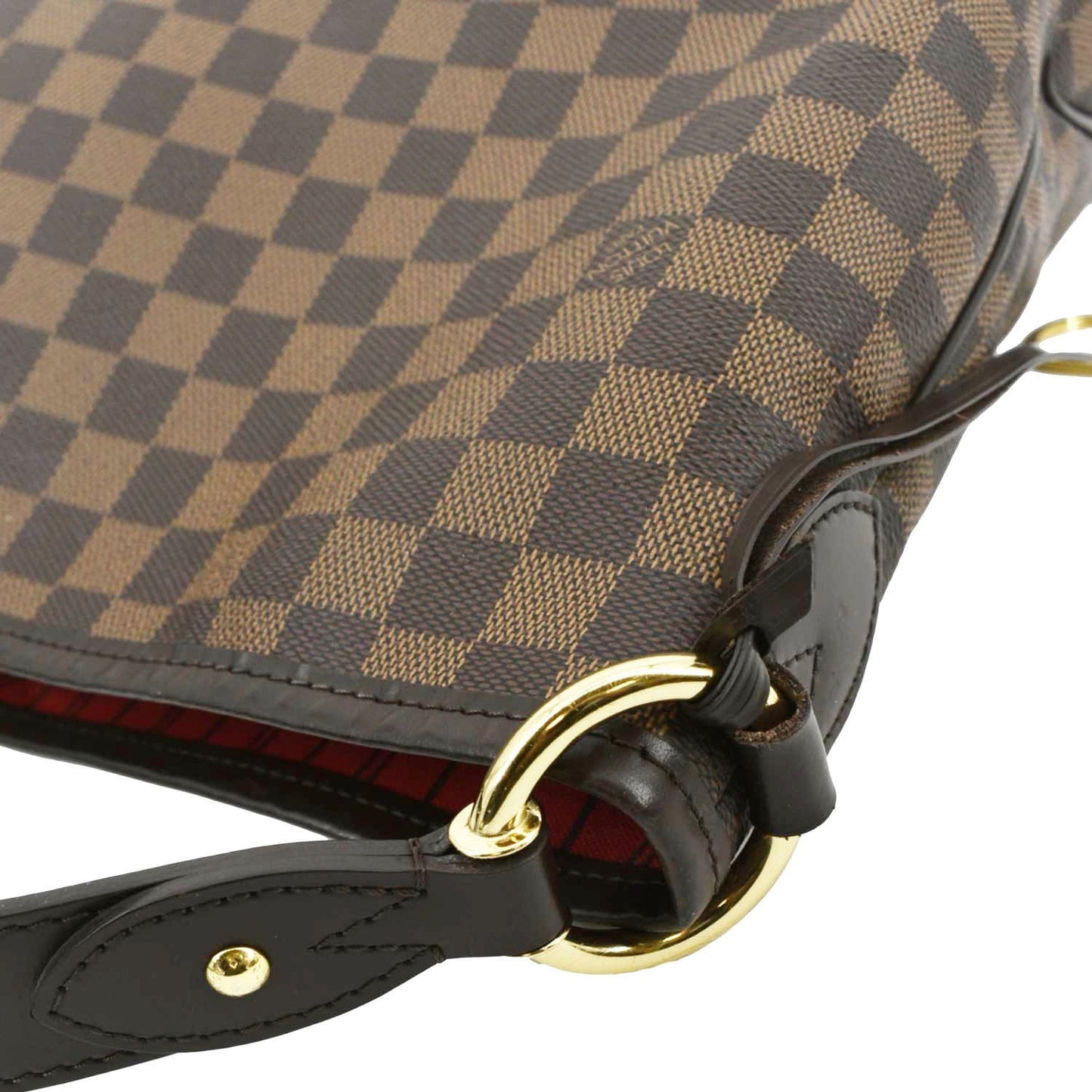 LOUIS VUITTON Delightful MM Damier Ebene Hobo Bag Brown