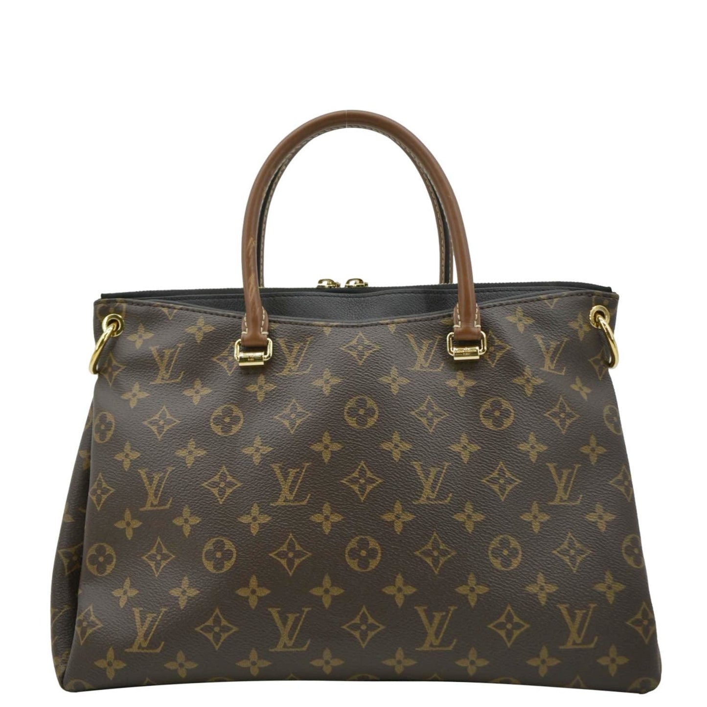 LOUIS VUITTON Pallas MM Monogram Canvas Shoulder Bag Brown