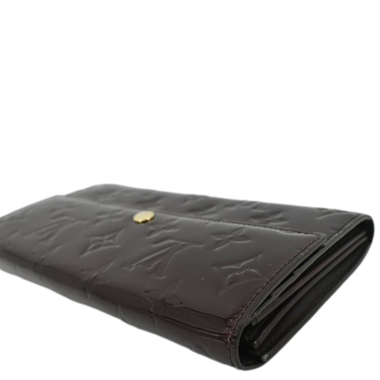 LOUIS VUITTON Sarah Vintage Vernis Leather Wallet Amarante