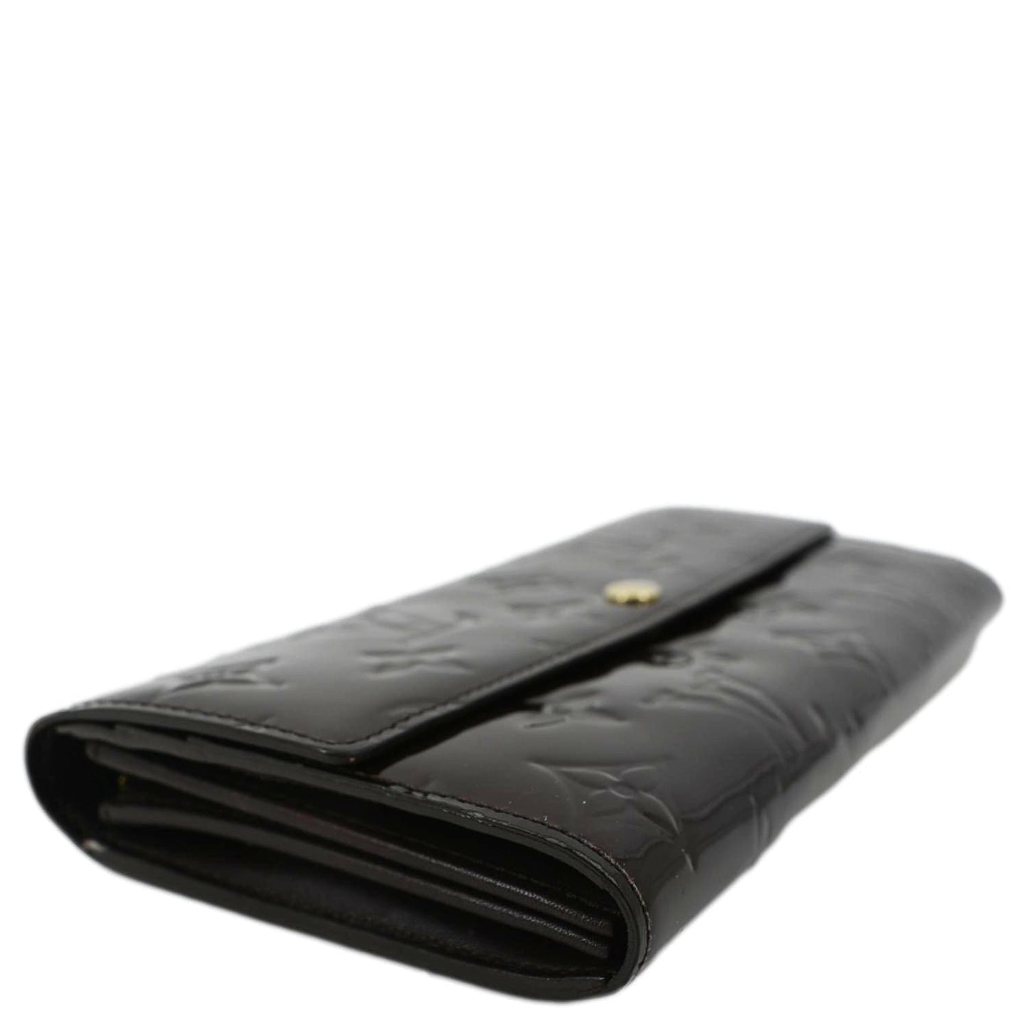 LOUIS VUITTON Sarah Vintage Vernis Leather Wallet Amarante