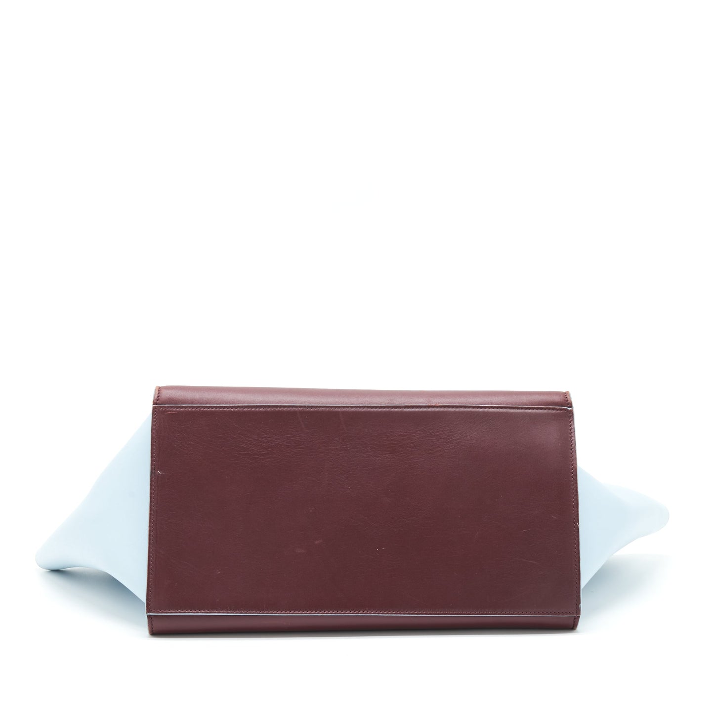 Celine Trapeze Purse Burgundy / Light Blue
