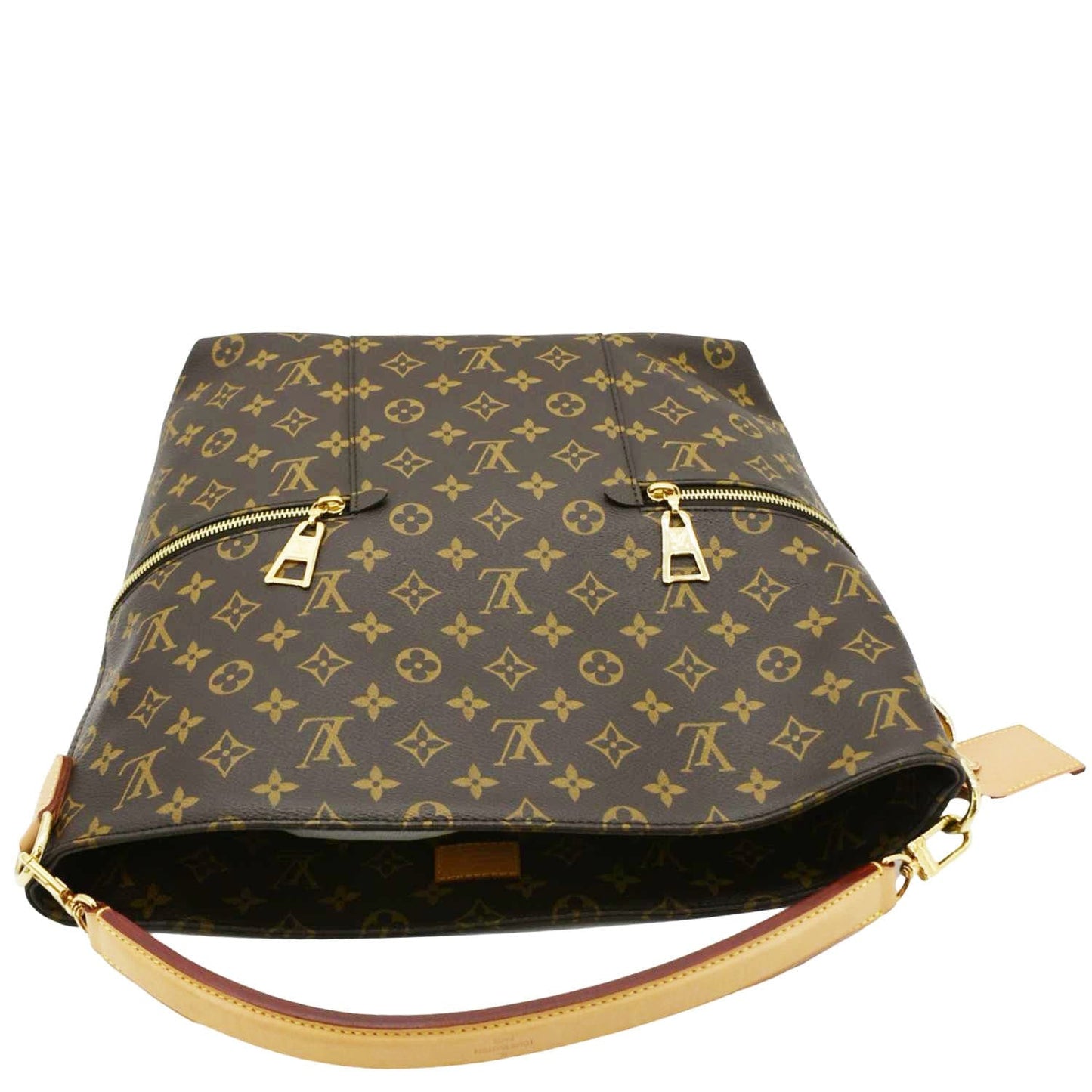 LOUIS VUITTON Melie Monogram Canvas Hobo Bag Brown