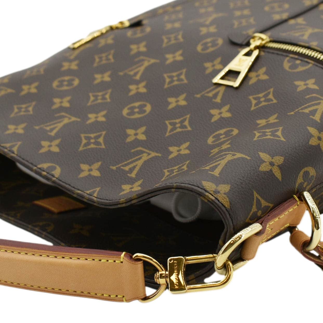 LOUIS VUITTON Melie Monogram Canvas Hobo Bag Brown