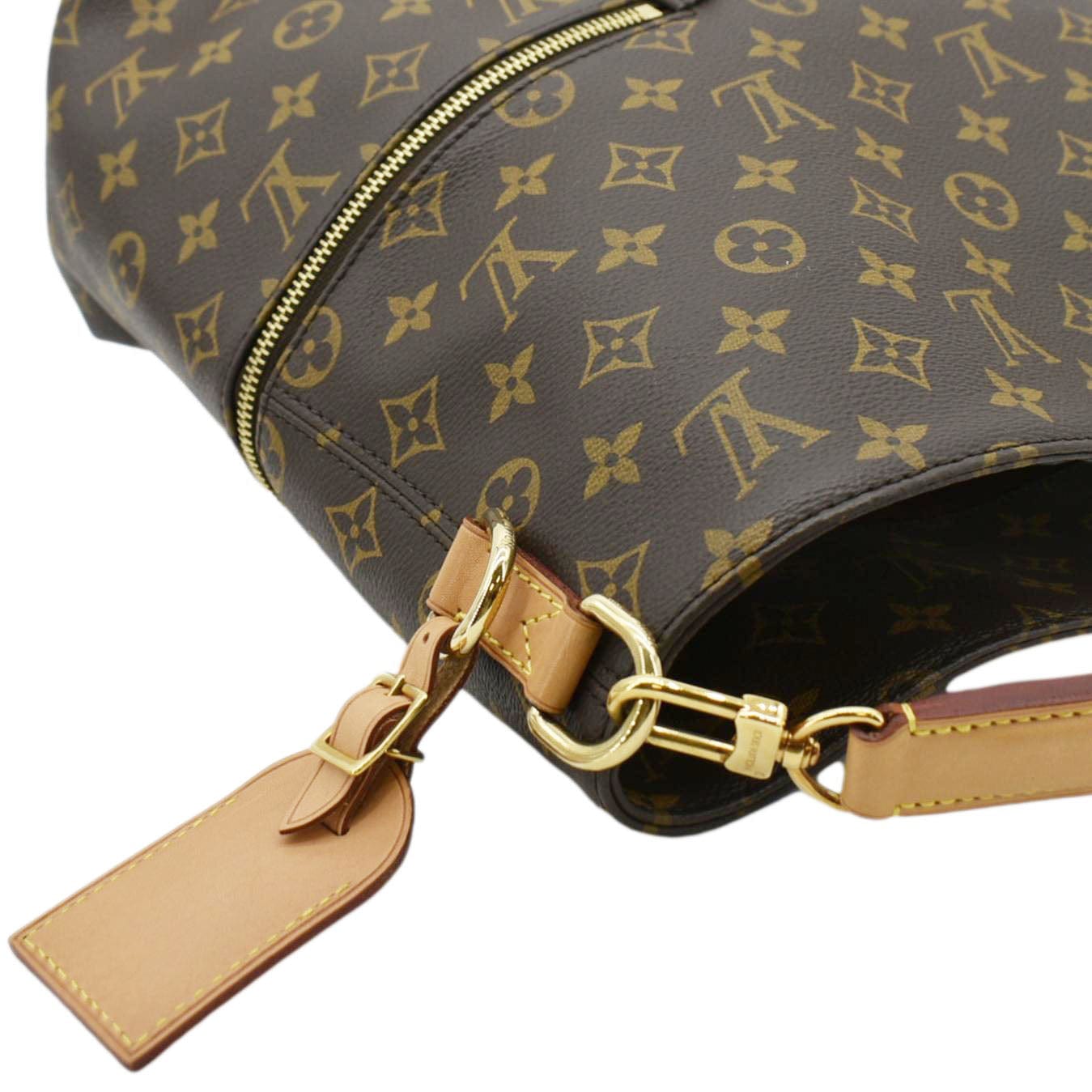 LOUIS VUITTON Melie Monogram Canvas Hobo Bag Brown