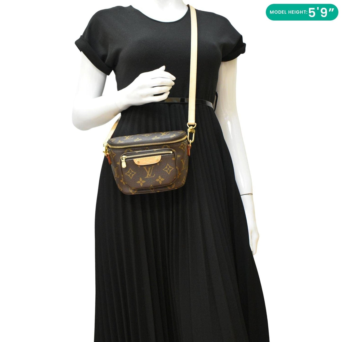 LOUIS VUITTON Mini Monogram Canvas Bumbag Brown