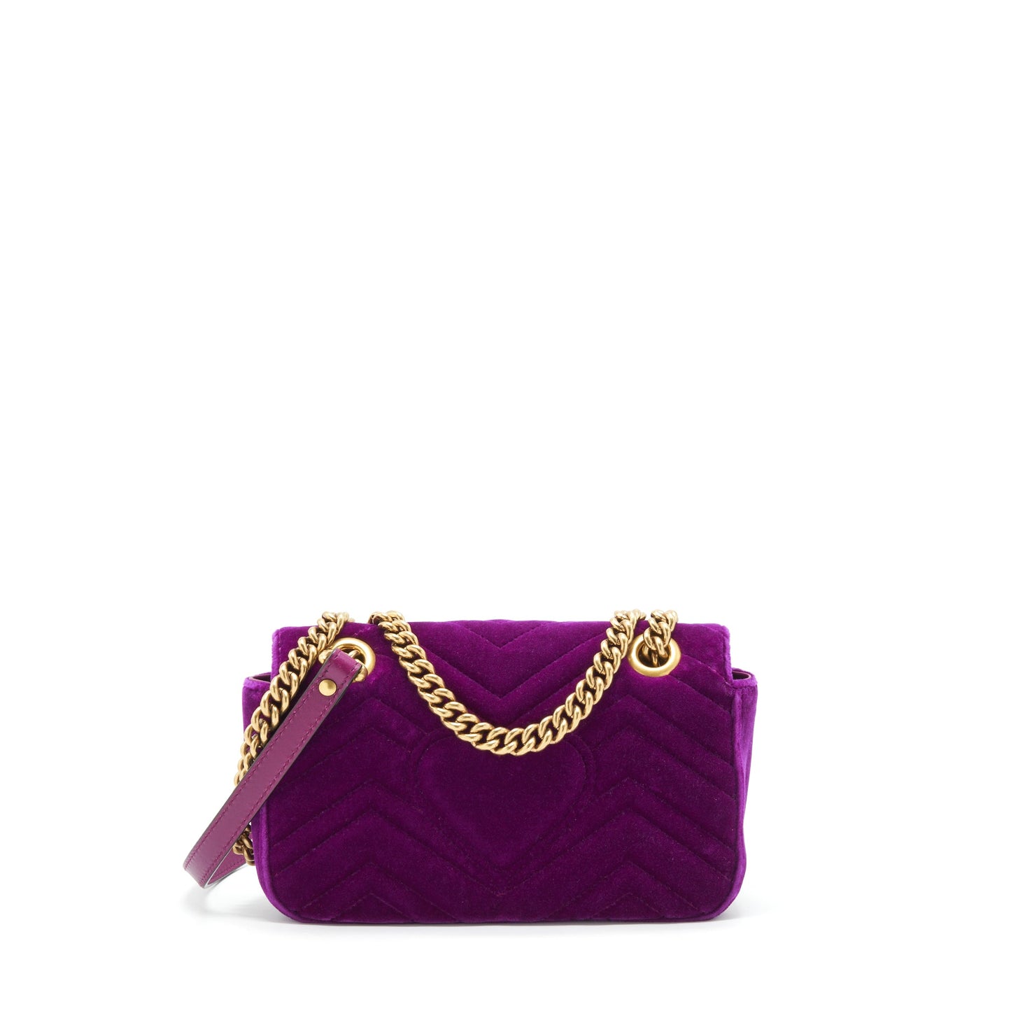 Gucci Mini Marmont Purse Velvet Purple