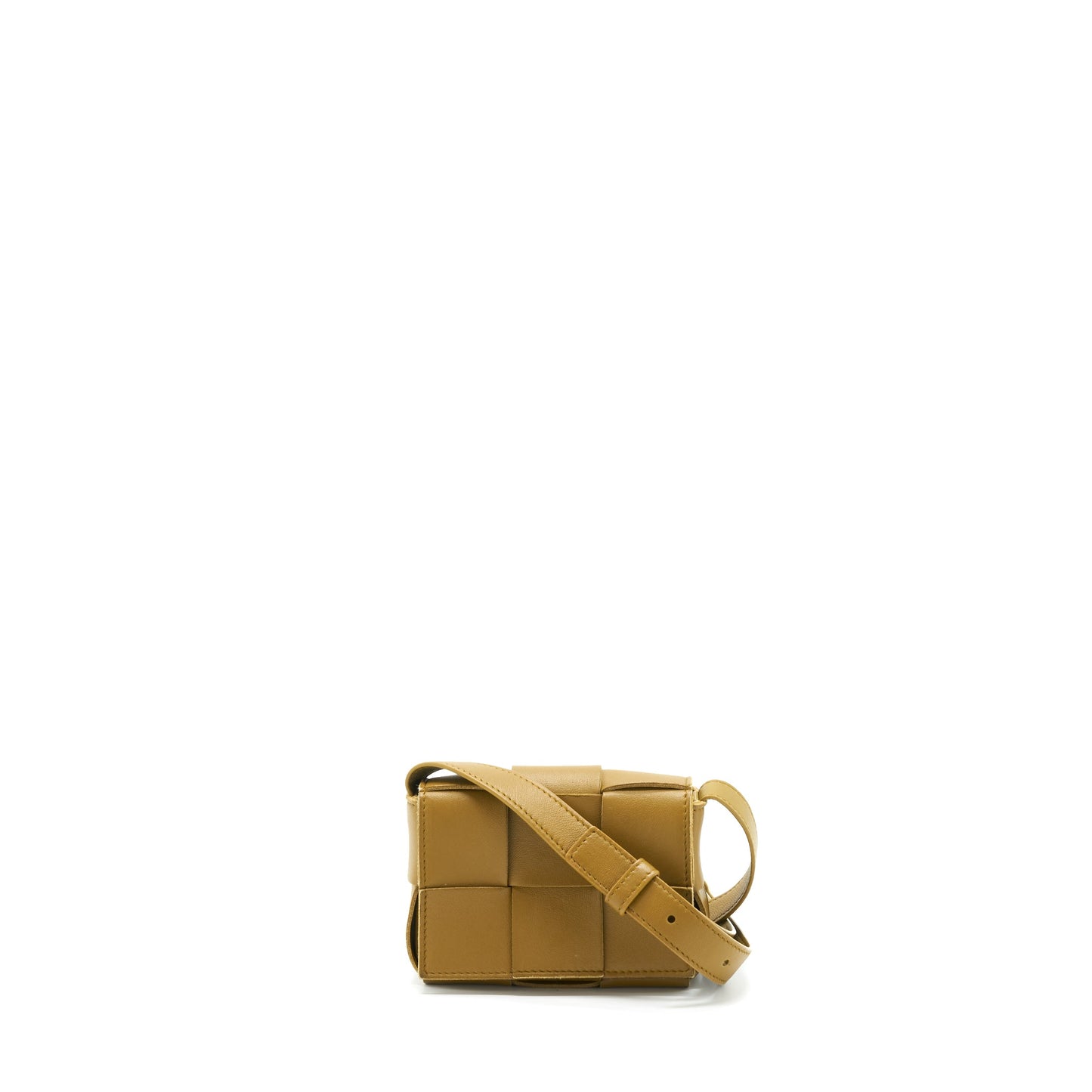 Bottega Venetta Mini Cassette Crossbody Purse Olive Brown