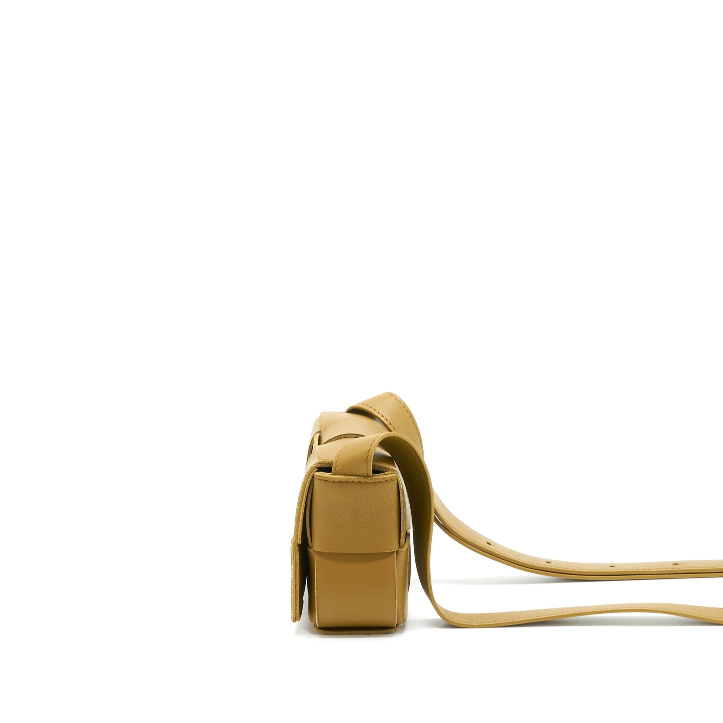 Bottega Venetta Mini Cassette Crossbody Purse Olive Brown