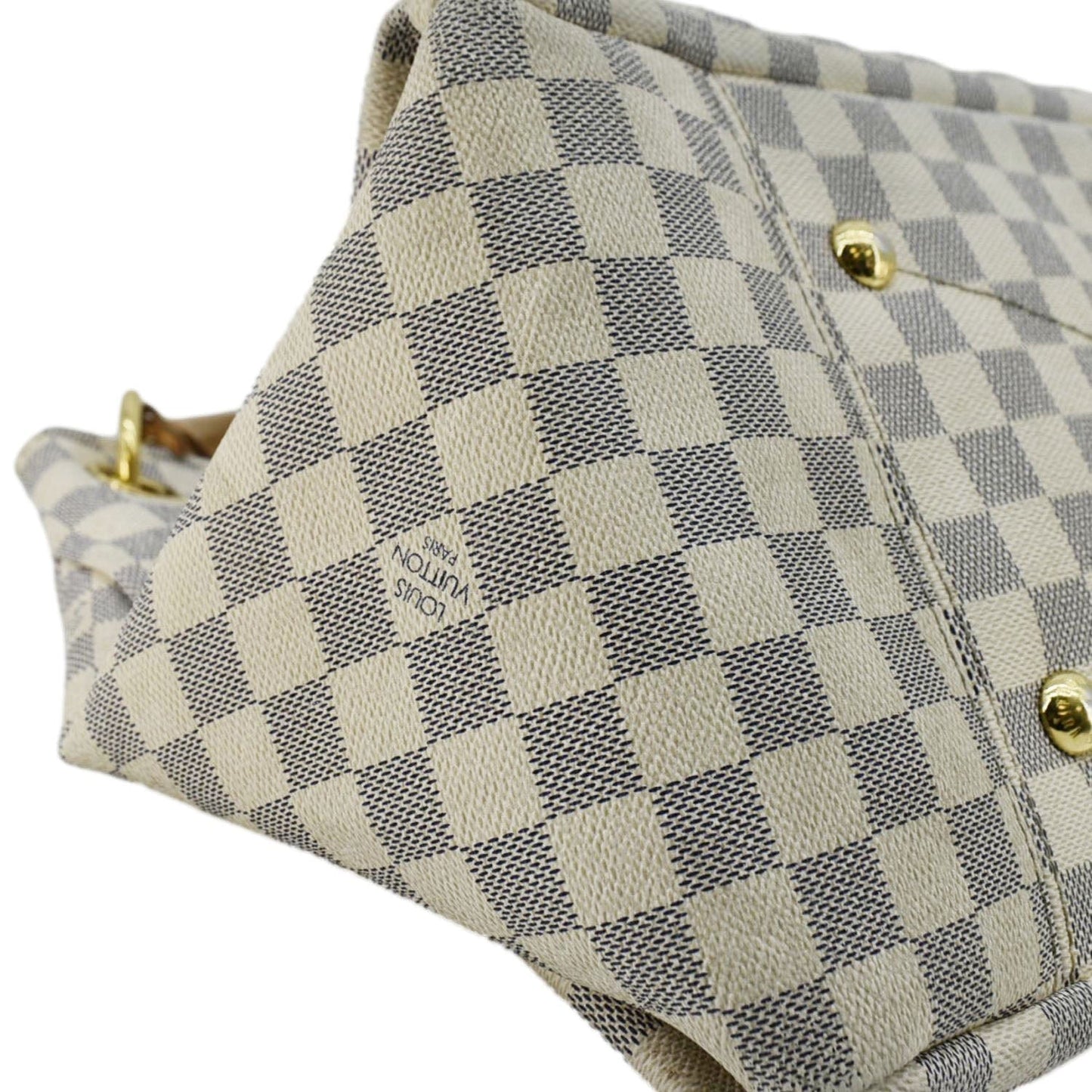 LOUIS VUITTON Artsy MM Damier Azur Hobo Bag White