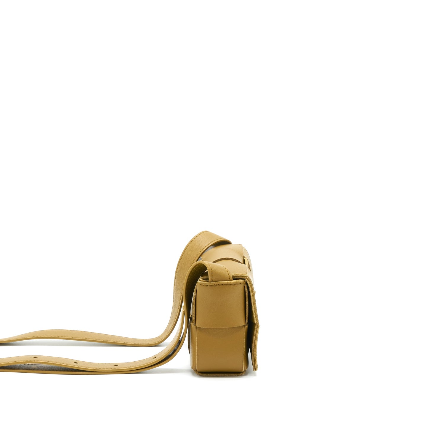 Bottega Venetta Mini Cassette Crossbody Purse Olive Brown