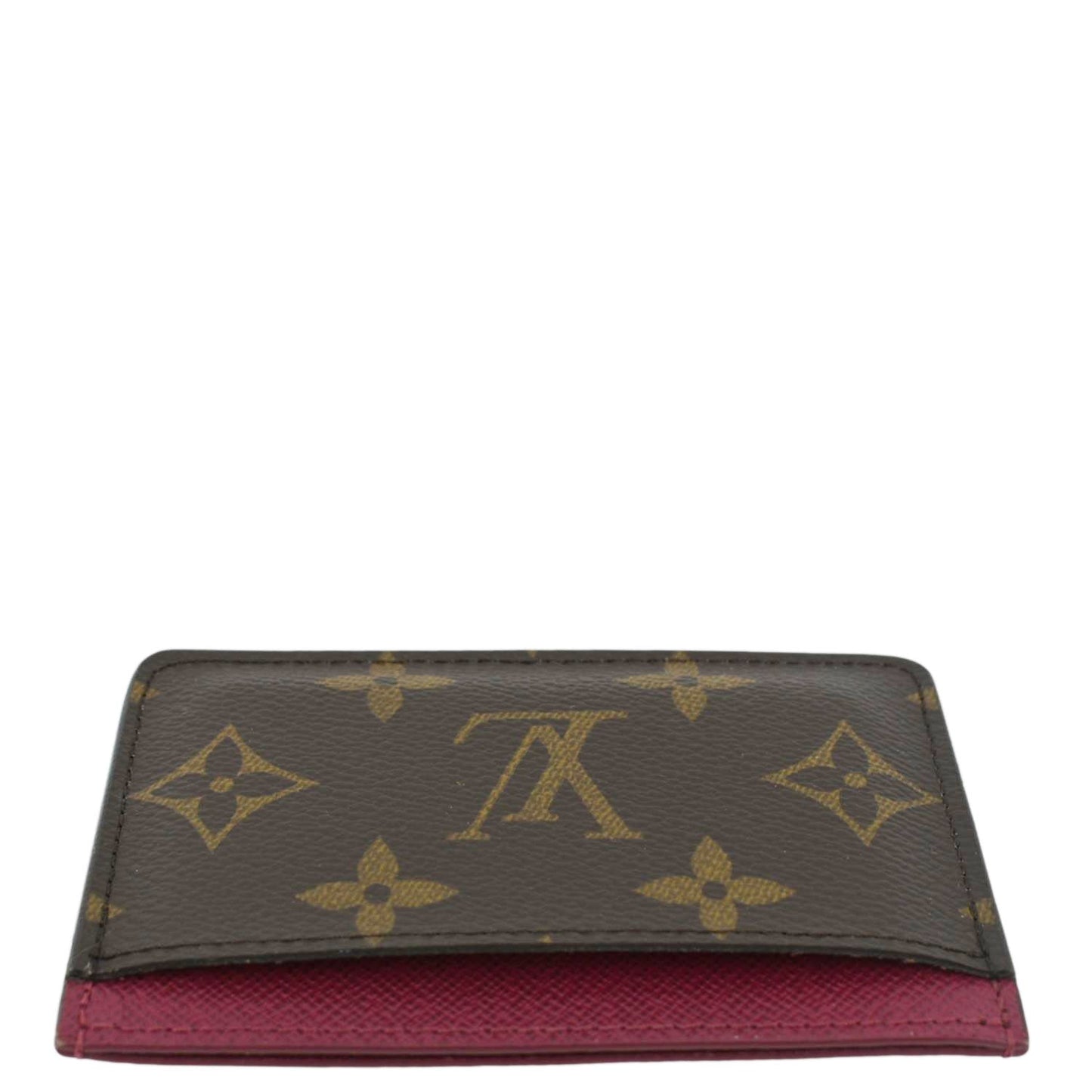 LOUIS VUITTON Monogram Canvas Card Holder Cerise