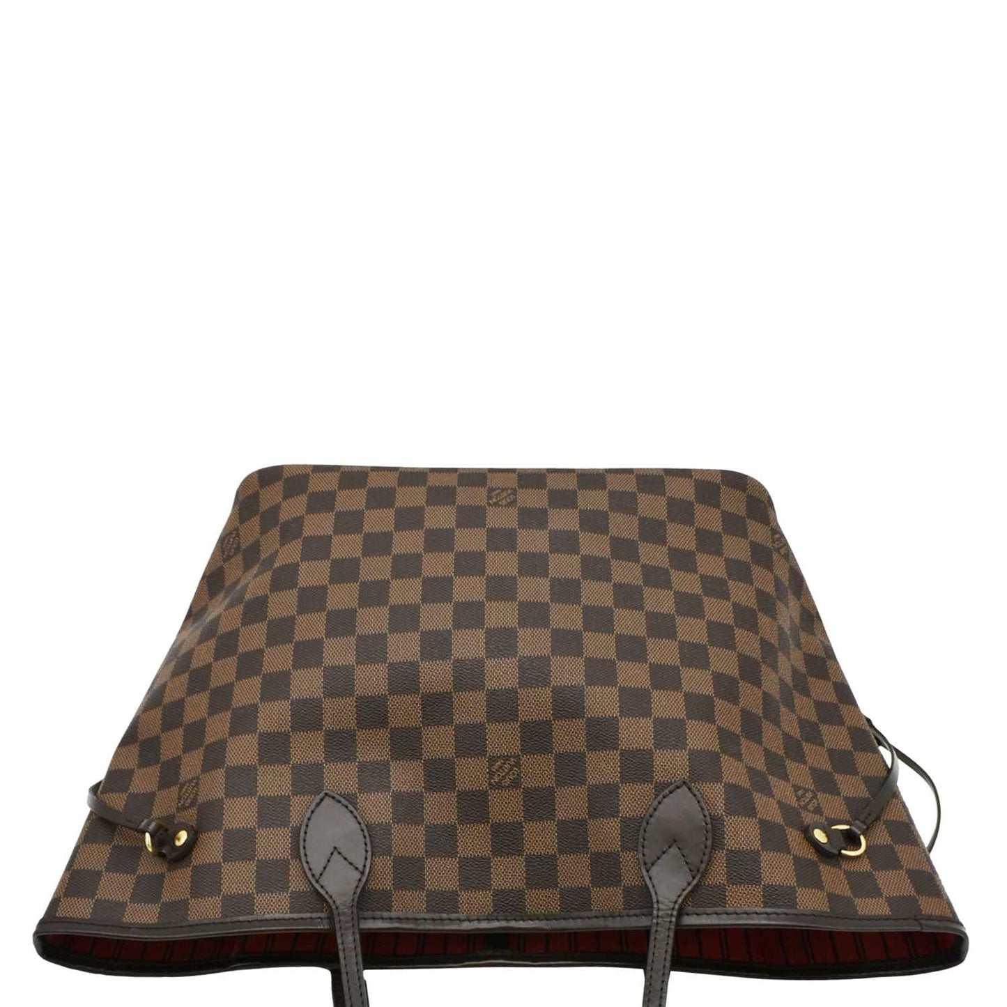 LOUIS VUITTON Neverfull MM Damier Ebene Tote Bag Brown