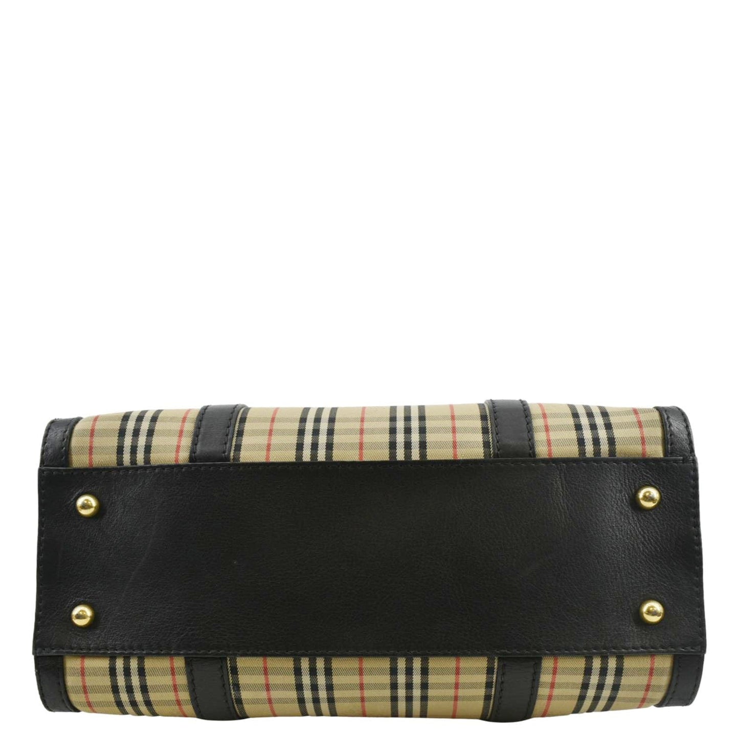 BURBERRY 1983 Knight Check Link Tote Shoulder Bag Beige