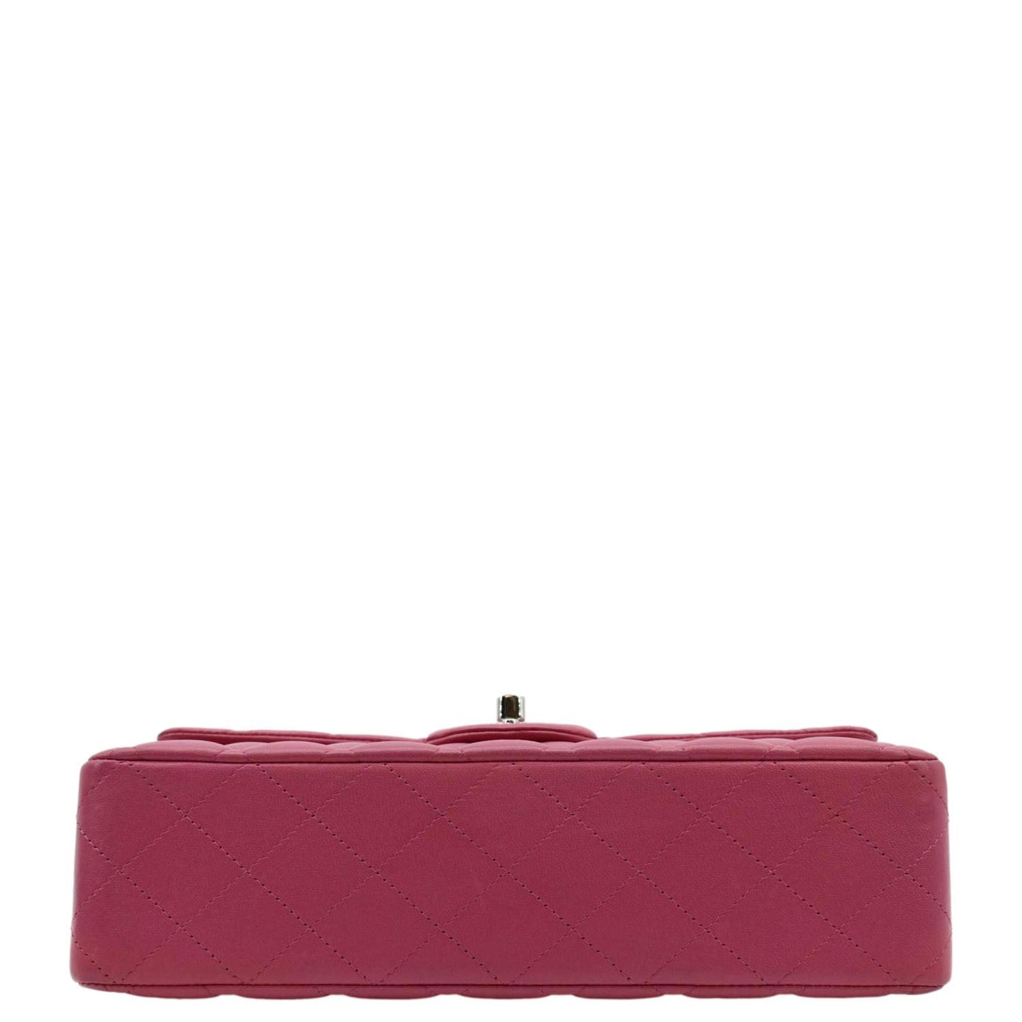 CHANEL Classic Double Flap Quilted Leather Shoulder Bag Rose Pink
