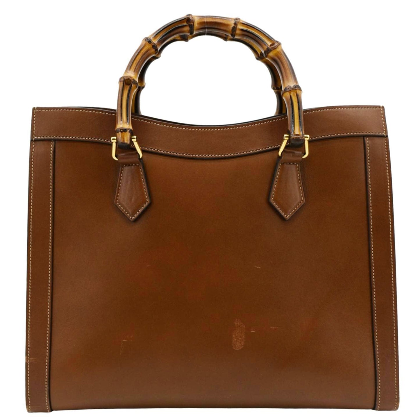 GUCCI Diana Medium Leather Top Handle Shoulder Bag Brown 655658