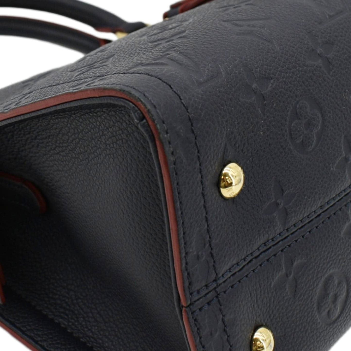LOUIS VUITTON Sully PM Monogram Empreinte Leather Shoulder Bag Navy Blue