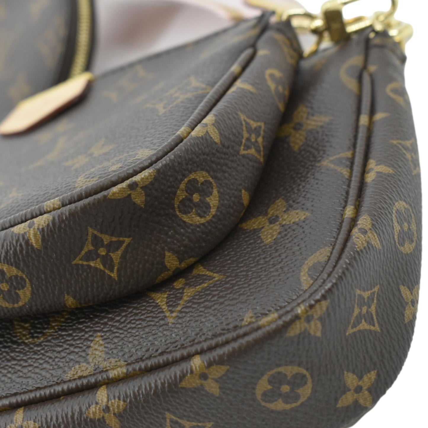 LOUIS VUITTON Multi Pochette Accessoires Monogram Canvas Shoulder Bag Light Pink