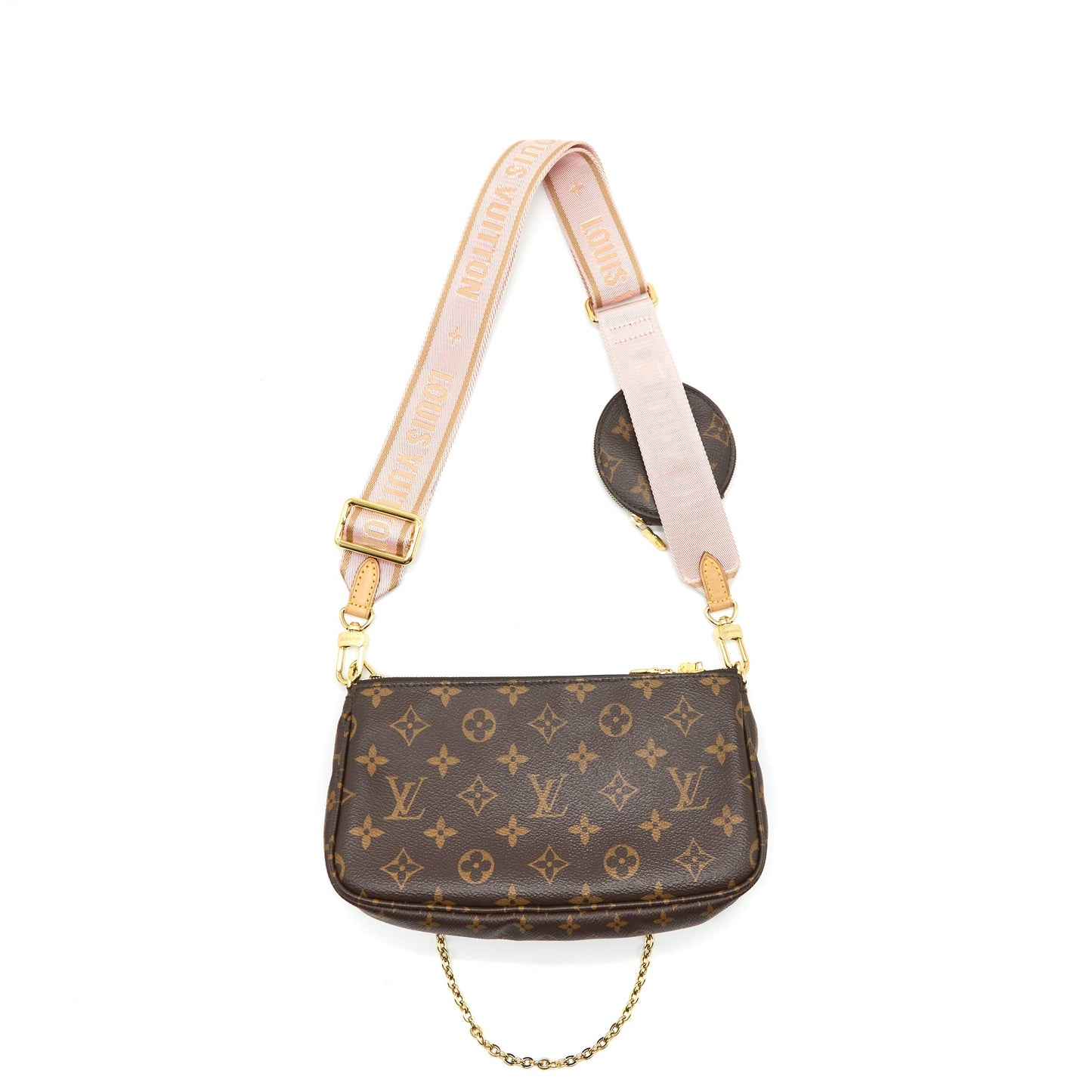 Louis Vuitton Multi Pochette Accessories Rose Clair Monogram Canvas