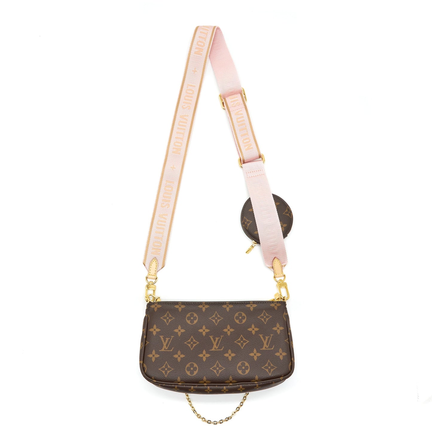 Louis Vuitton Multi Pochette Accessories Monogram Canvas Rose Clair