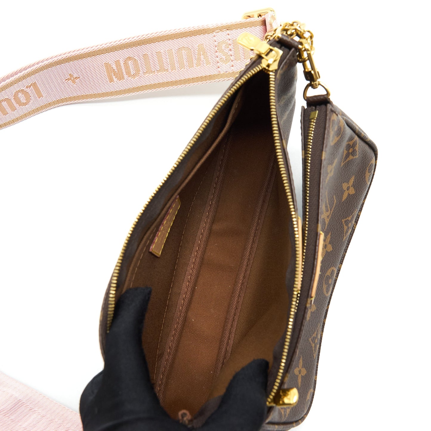 Louis Vuitton Multi Pochette Accessories Rose Clair Monogram Canvas