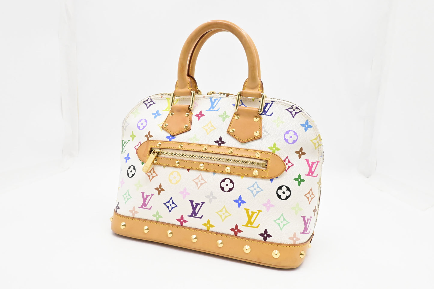 Louis Vuitton Alma PM in White Multicolor Monogram Canvas
