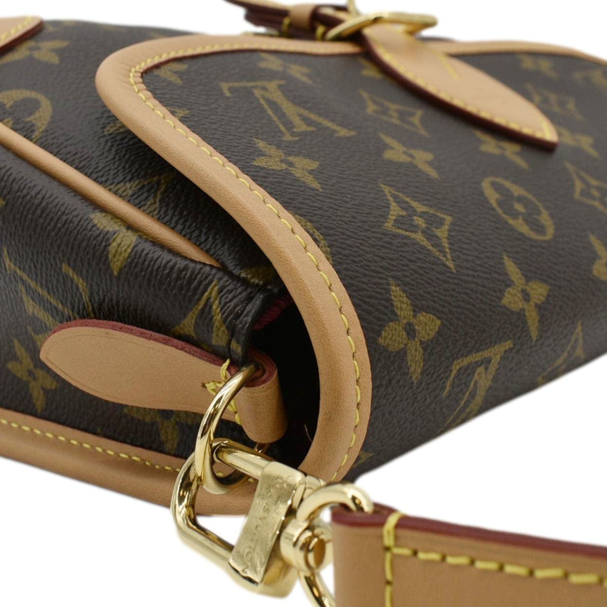 LOUIS VUITTON Diane Monogram Canvas Crossbody Bag Brown