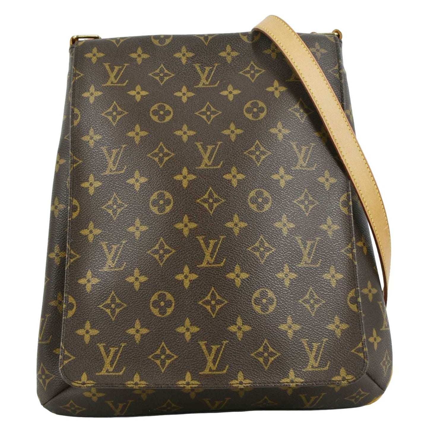 LOUIS VUITTON Musette Salsa GM Monogram Canvas Crossbody Bag Brown