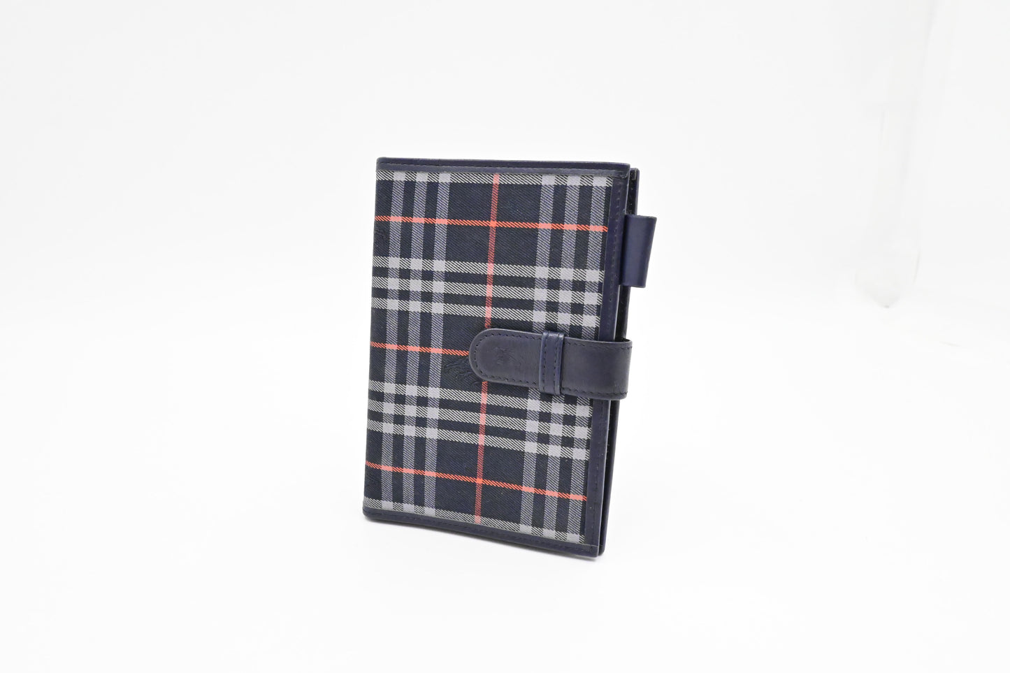 Burberry Agenda in Navy Check Canvas
