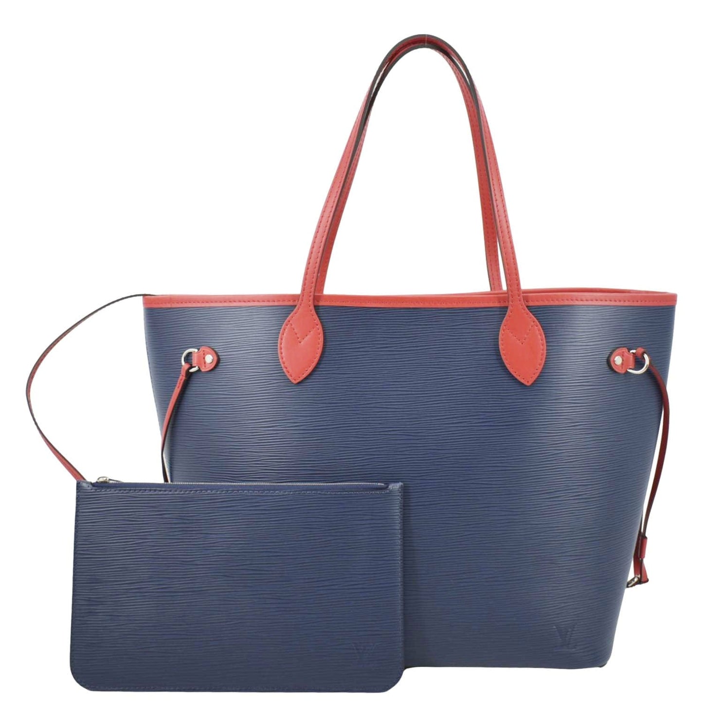 LOUIS VUITTON Neverfull MM Epi Leather Tote Shoulder Bag Blue
