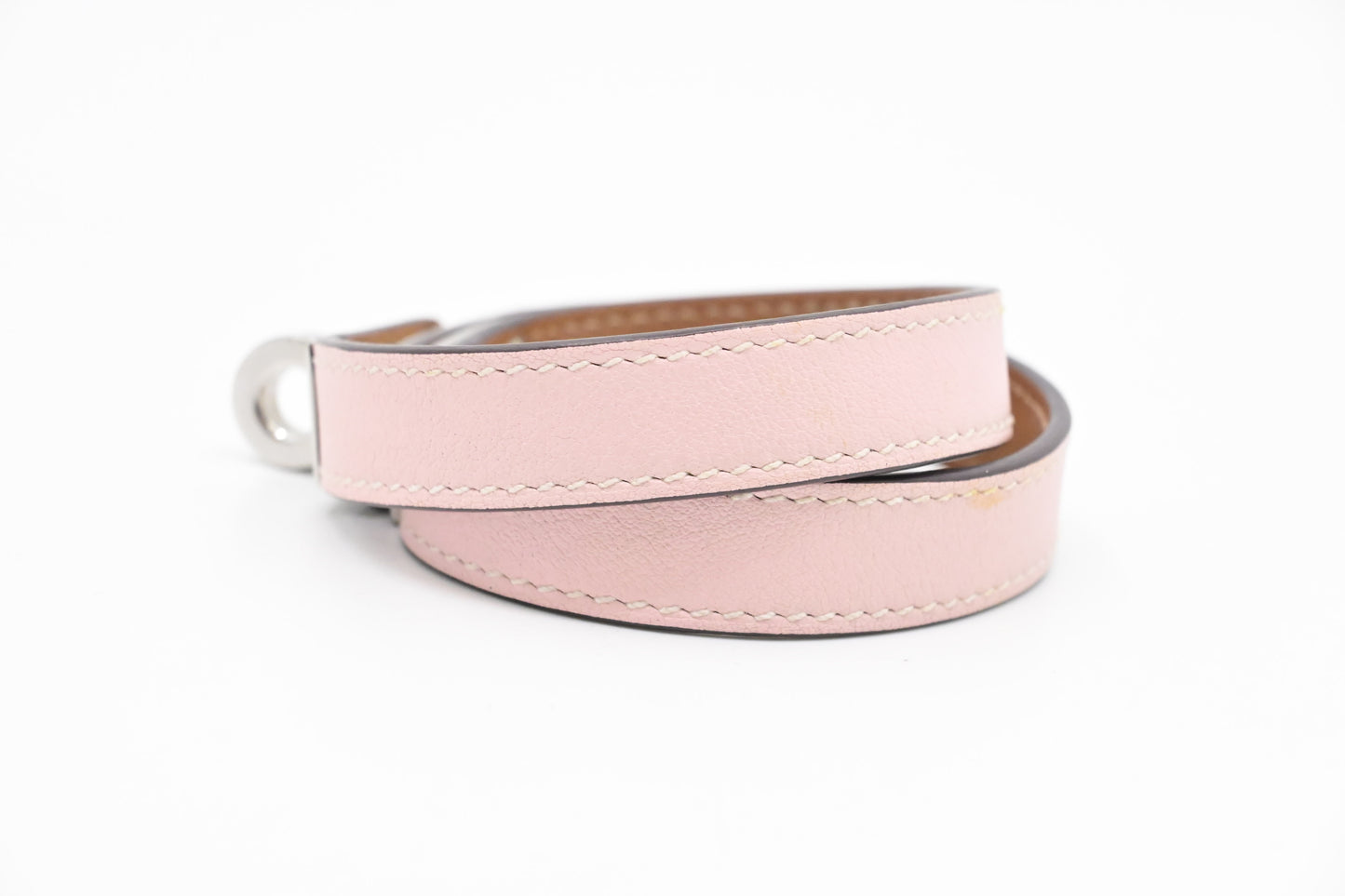 Hermes Kelly Tour Bracelet in Light Pink Leather
