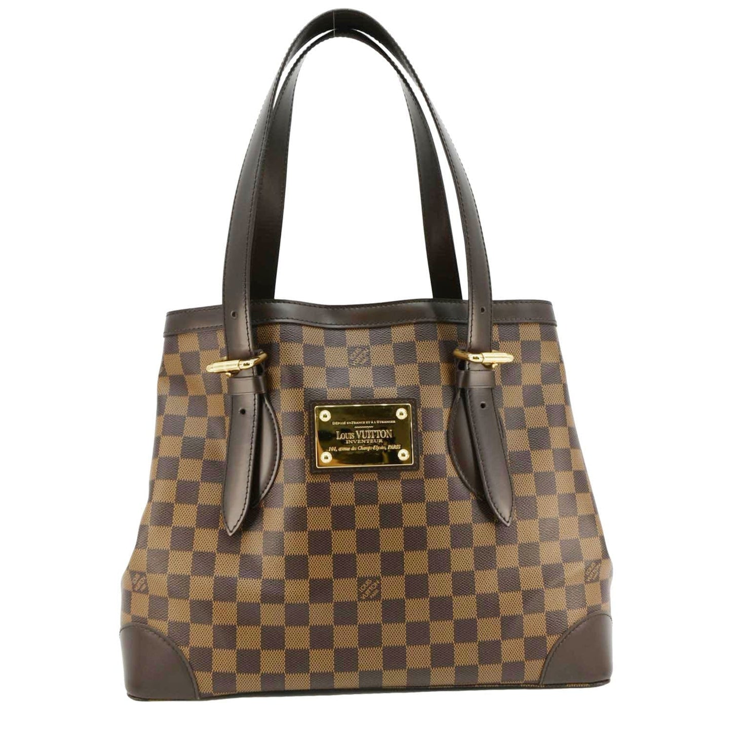 LOUIS VUITTON Hampstead MM Damier Ebene Shoulder Bag Brown