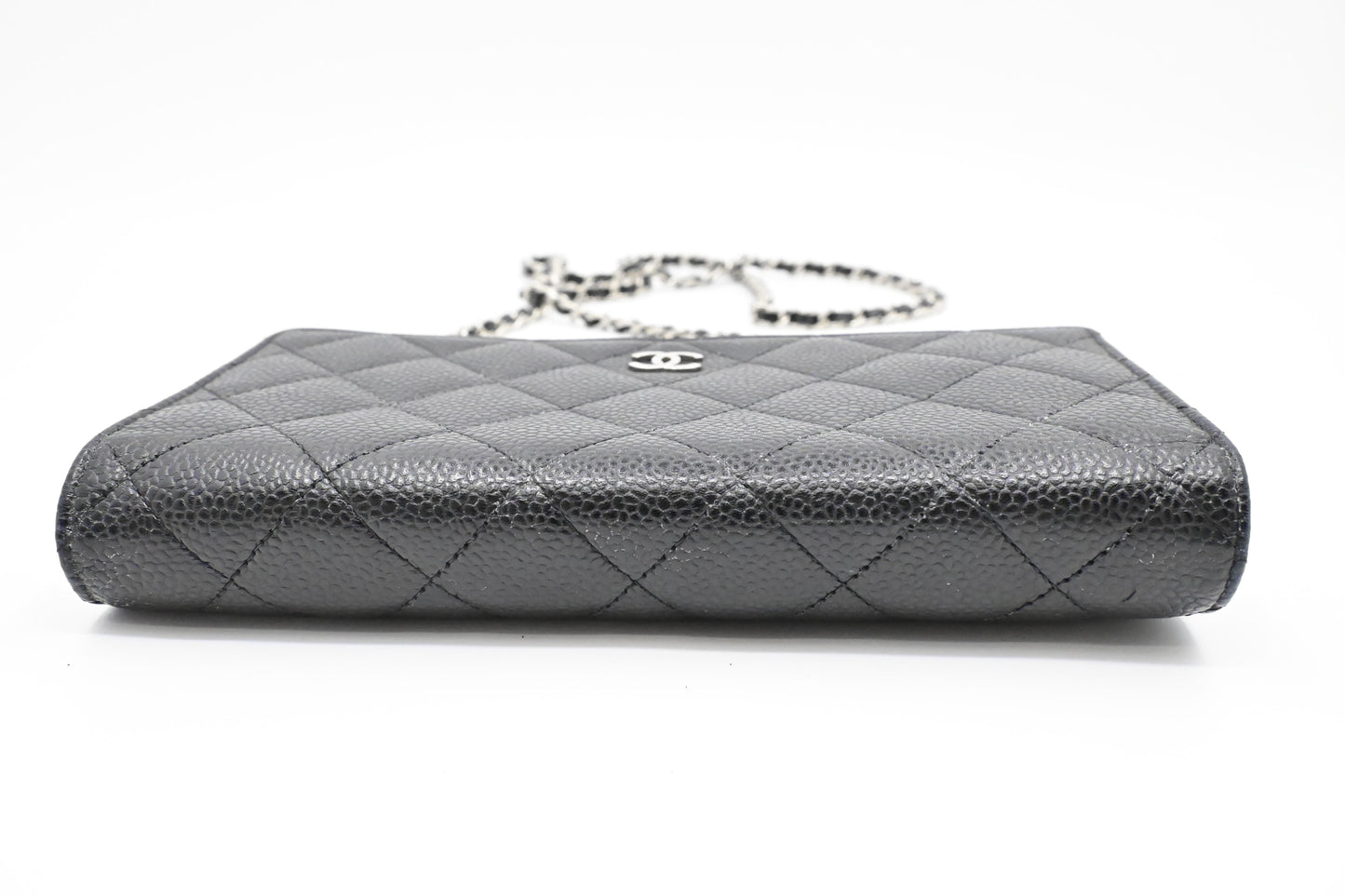 Chanel Wallet on Chain in Black MattelassÃÂ© Caviar Leather