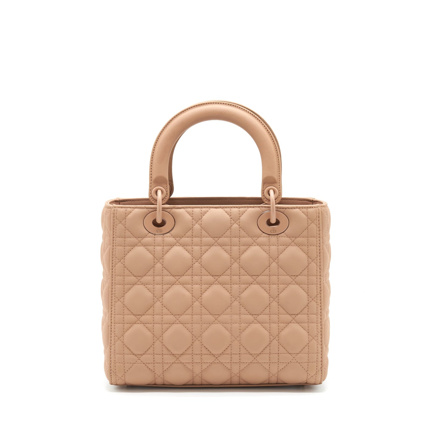 Dior Medium Lady Dior Blush Ultramatte Cannage Calfskin Purse